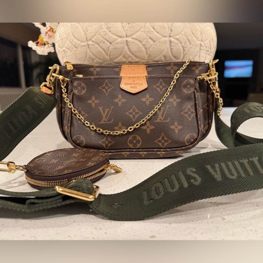 Louis vuitton multi pochette khaki - Picture 1 of 2